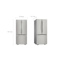 LG Réfrigérateur 21,8 pi3 30 po Acier inoxydable Congélateur en bas, Portes françaises - LRFNS2200S