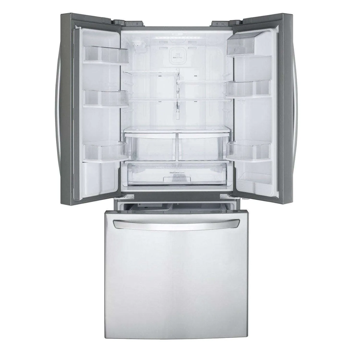 LG Réfrigérateur 21,8 pi3 30 po Acier inoxydable Congélateur en bas, Portes françaises - LRFWS2200S