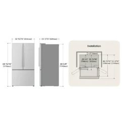 LG Réfrigérateur 25 pi3 33 po Acier inoxydable Portes françaises - LF25H6330S