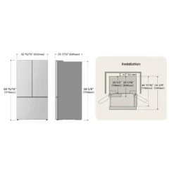 LG Réfrigérateur 25 pi3 33 po Acier inoxydable Portes françaises - LF25S6200S