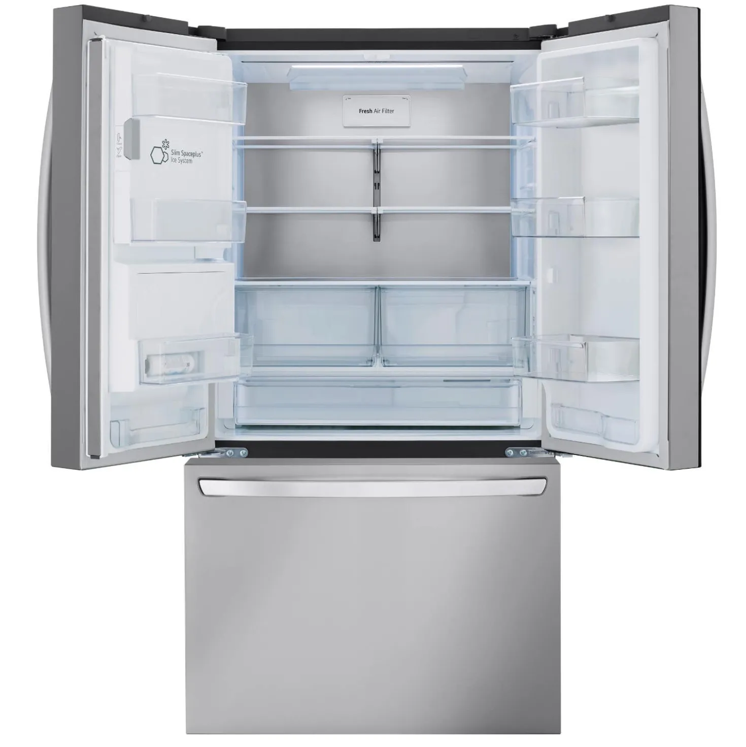 LG Réfrigérateur 26 pi3 36 po Acier inoxydable Congélateur en bas, Portes françaises - LRFXC2606S