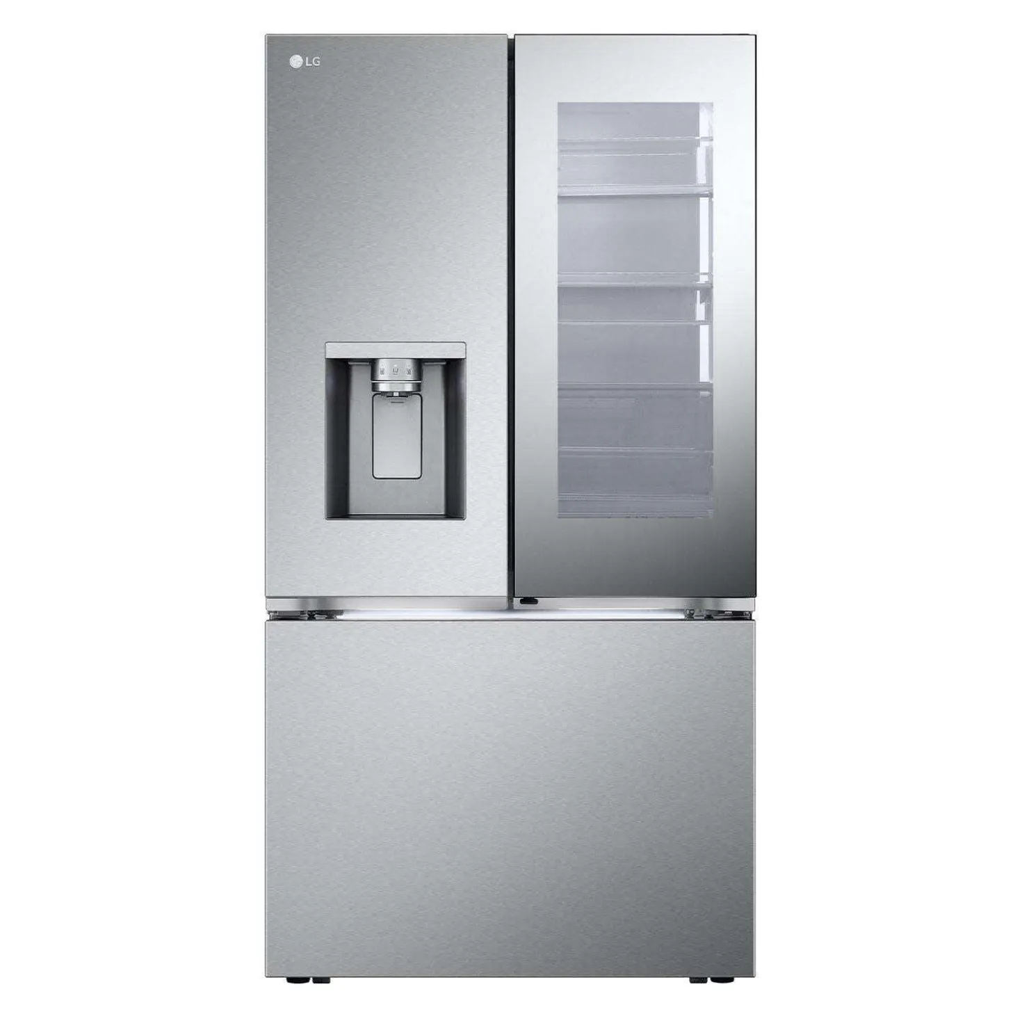 LG Réfrigérateur 26 pi3 36 po Acier inoxydable Congélateur en bas, Portes françaises - LRYKC2606S