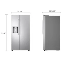LG Réfrigérateur 27 pi3 36 po Acier inoxydable Côte à côte - LL27T3530S