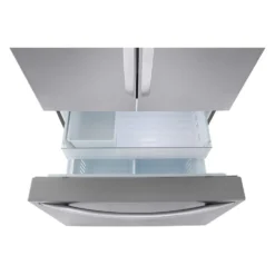 LG Réfrigérateur 27 pi3 36 po Acier inoxydable Congélateur en bas, Portes françaises - LRFLC2706S