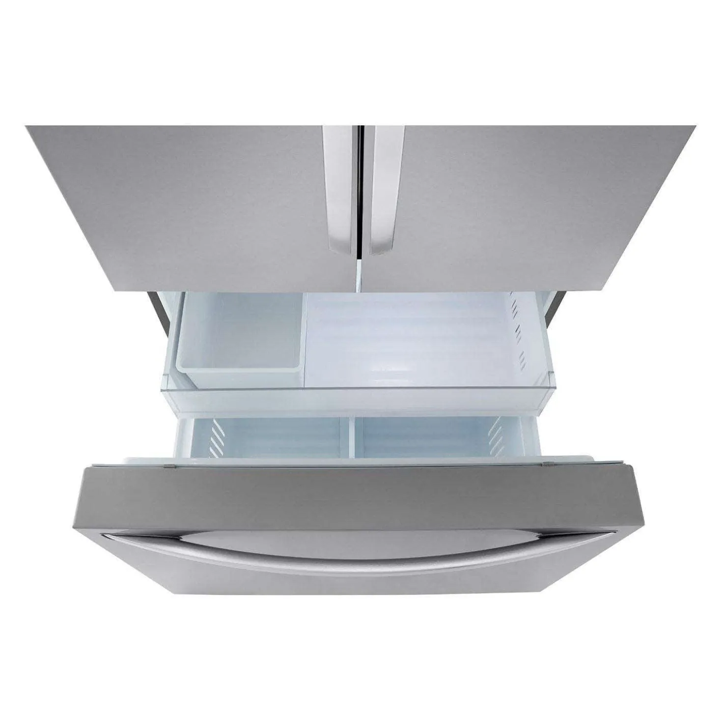 LG Réfrigérateur 27 pi3 36 po Acier inoxydable Congélateur en bas, Portes françaises - LRFLC2706S
