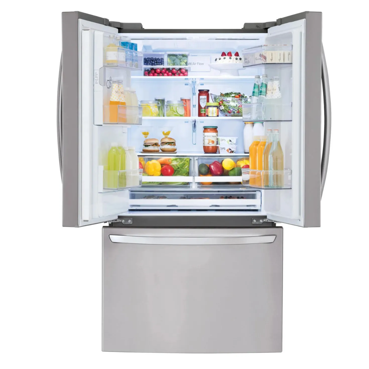 LG Réfrigérateur 28 pi3 36 po Acier inoxydable Portes françaises - LHFS28XBS