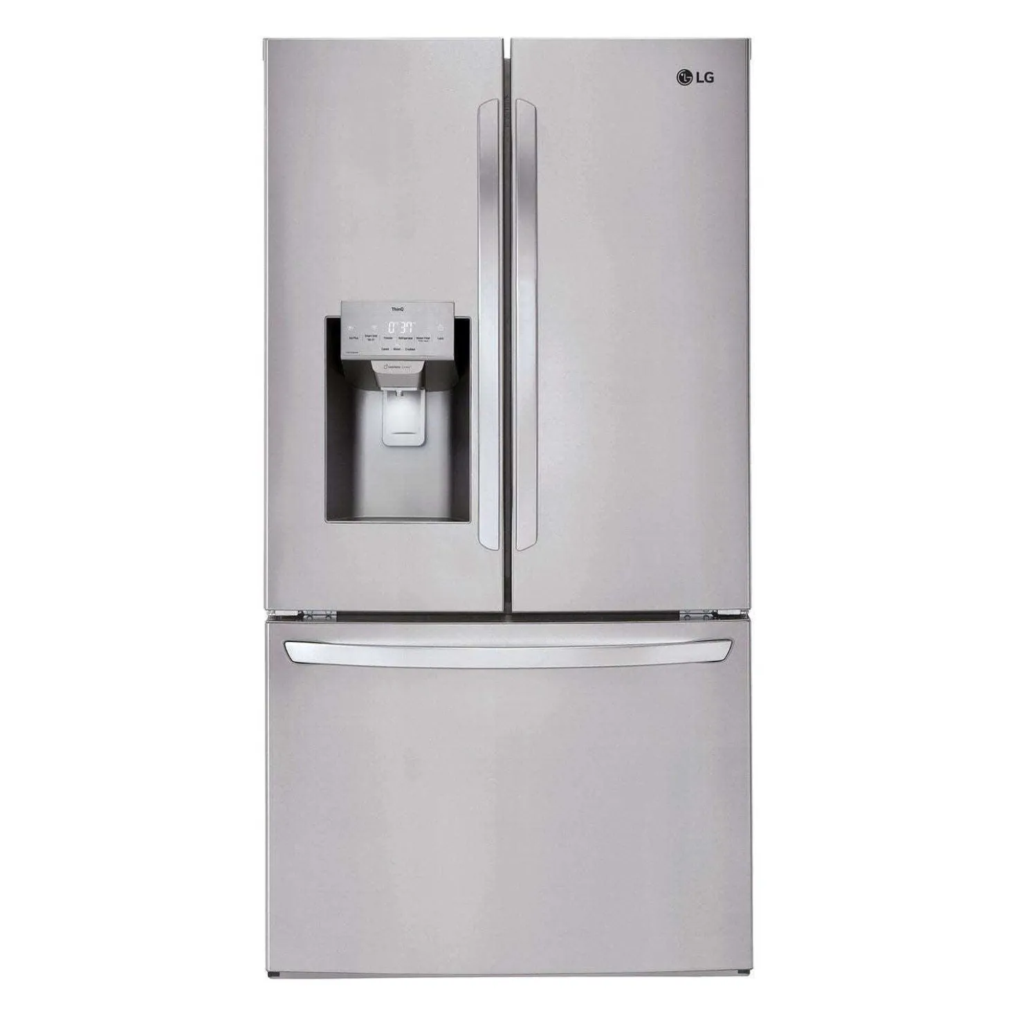 LG Réfrigérateur 28 pi3 36 po Acier inoxydable Congélateur en bas, Portes françaises - LRFS28XBS