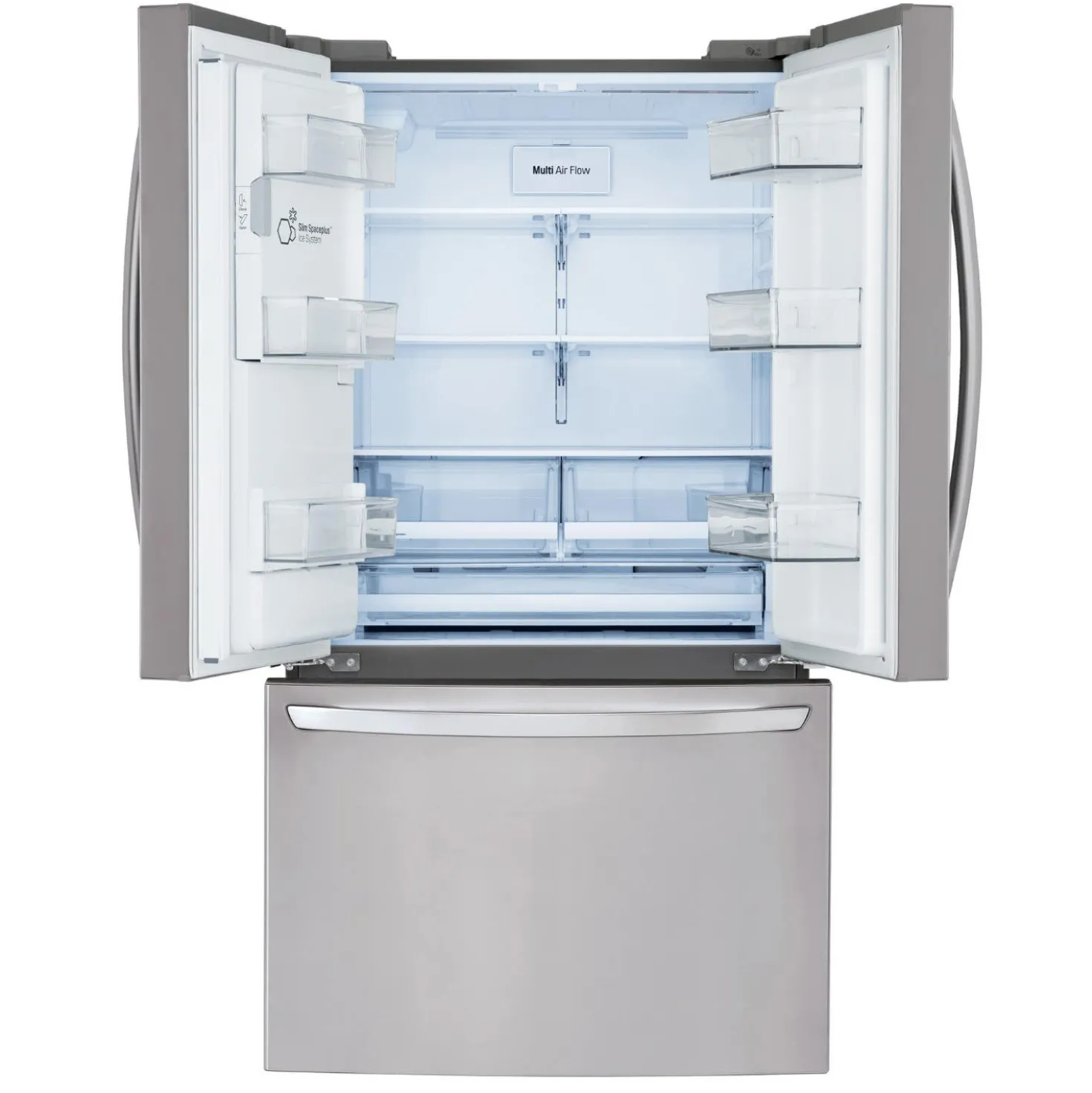 LG Réfrigérateur 28 pi3 36 po Acier inoxydable Congélateur en bas, Portes françaises - LRFS28XBS
