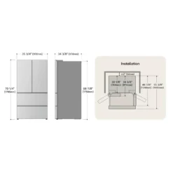 LG Réfrigérateur 29 pi3 36 po Acier inoxydable Portes françaises - LF29S8330S