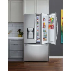 LG Réfrigérateur 30 pi3 36 po Acier inoxydable Congélateur en bas, Portes françaises - LRFDS3016S