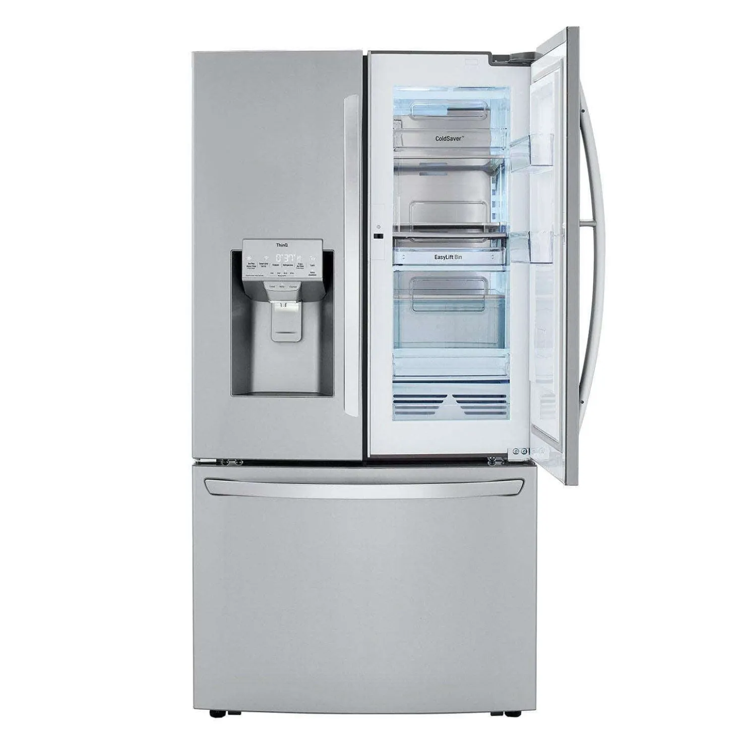 LG Réfrigérateur 30 pi3 36 po Acier inoxydable Congélateur en bas, Portes françaises - LRFDS3016S