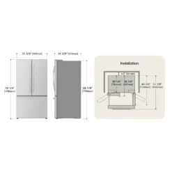 LG Réfrigérateur 31 pi3 36 po Acier inoxydable Portes françaises - LRFXS3106S