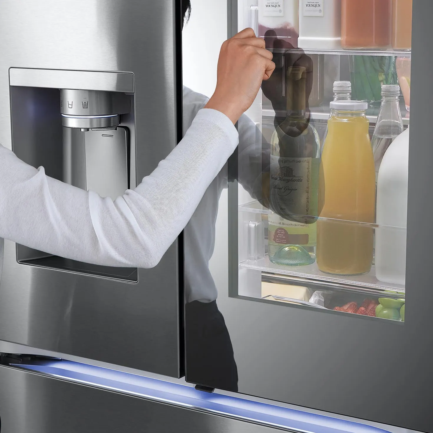 LG Réfrigérateur 31 pi3 36 po Acier inoxydable Portes françaises - LRYKS3106S