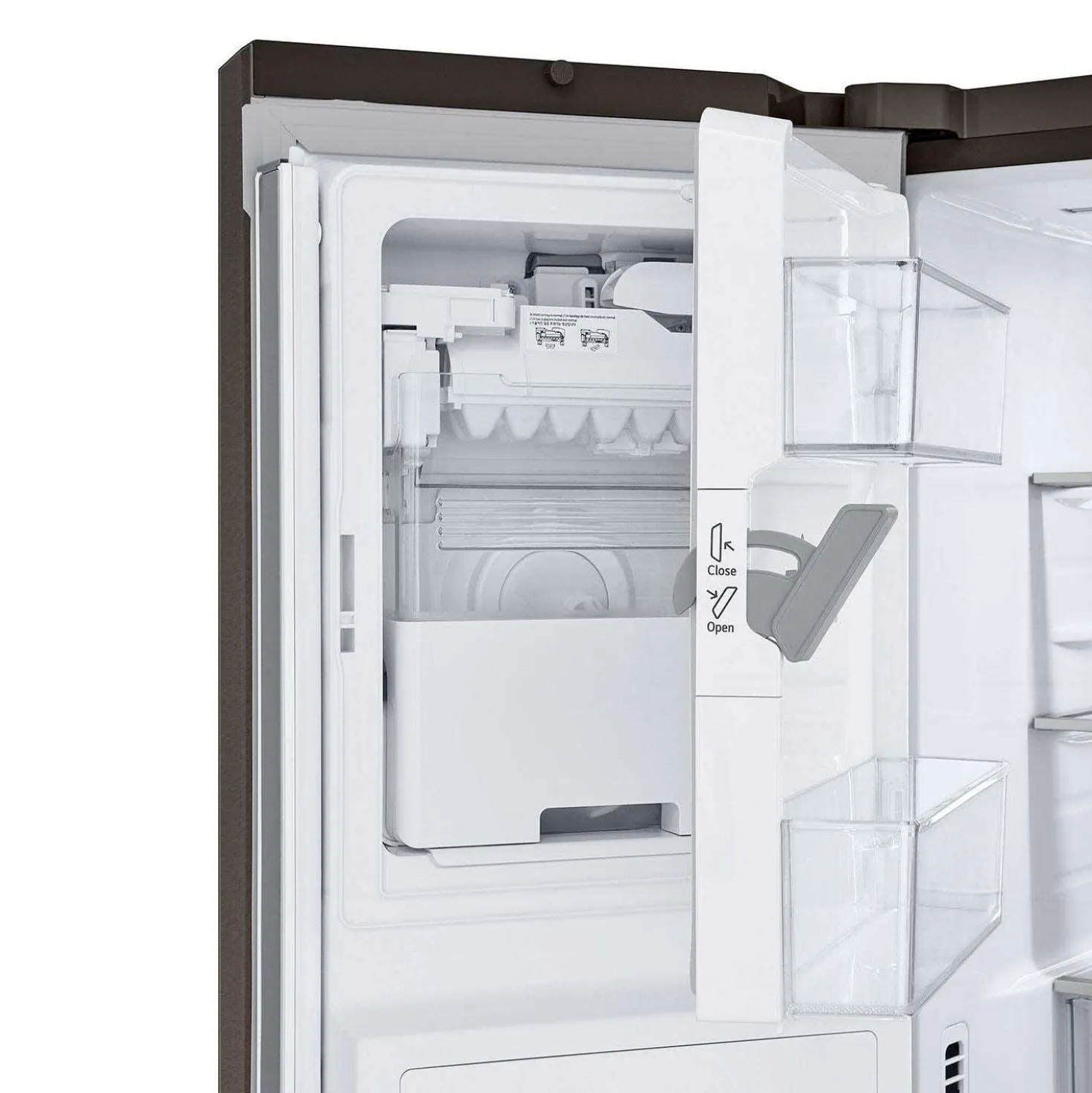 LG Réfrigérateur 26 pi3 36 po Inox Noir Congélateur en bas, Portes françaises - LRYXC2606D