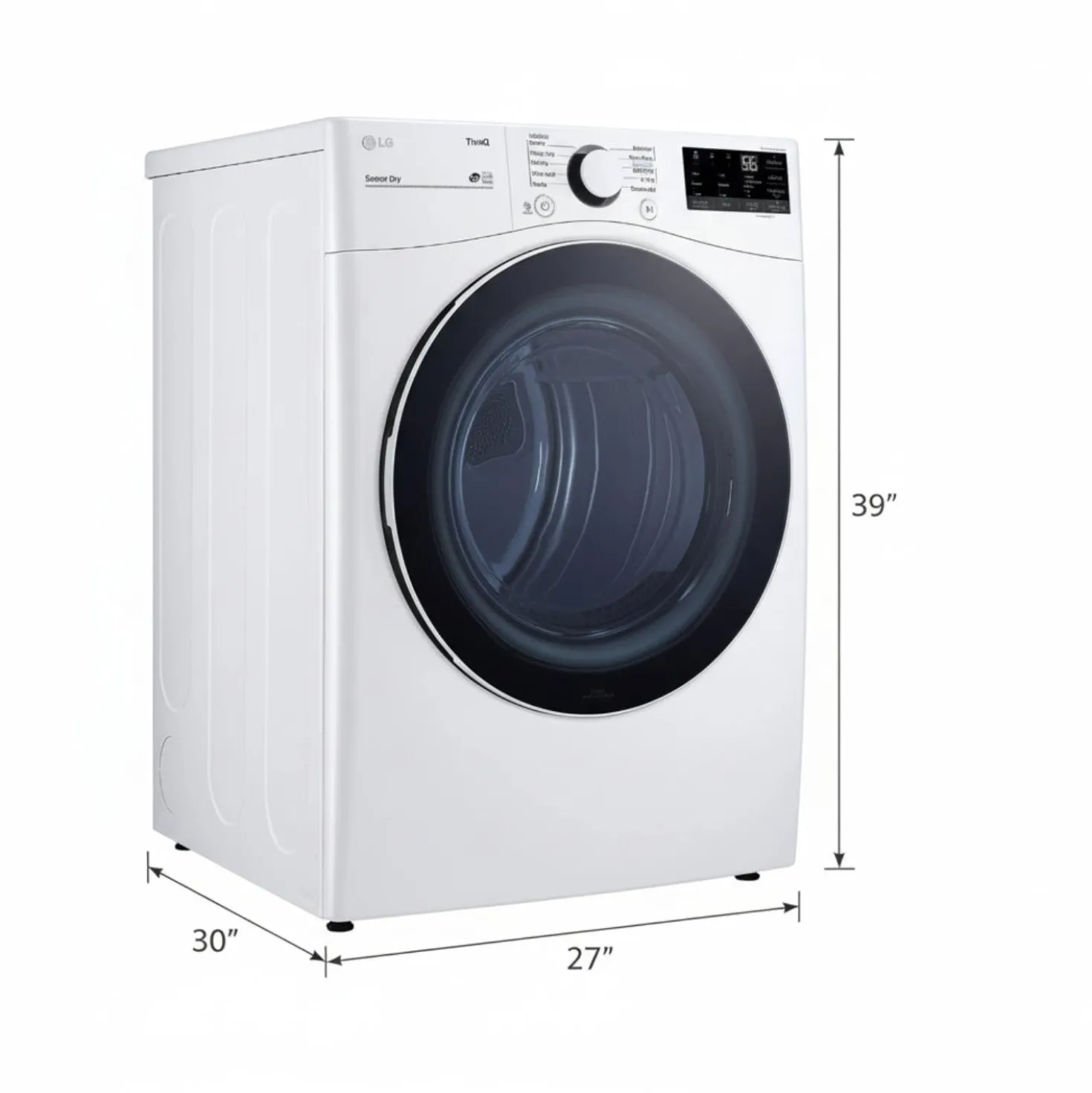 LG Sécheuse Chargement frontal Blanc 27" - DLE3600W