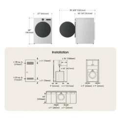 LG Sécheuse Chargement frontal Inox Noir 27