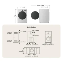LG Sécheuse Chargement frontal Acier Graphyte 27