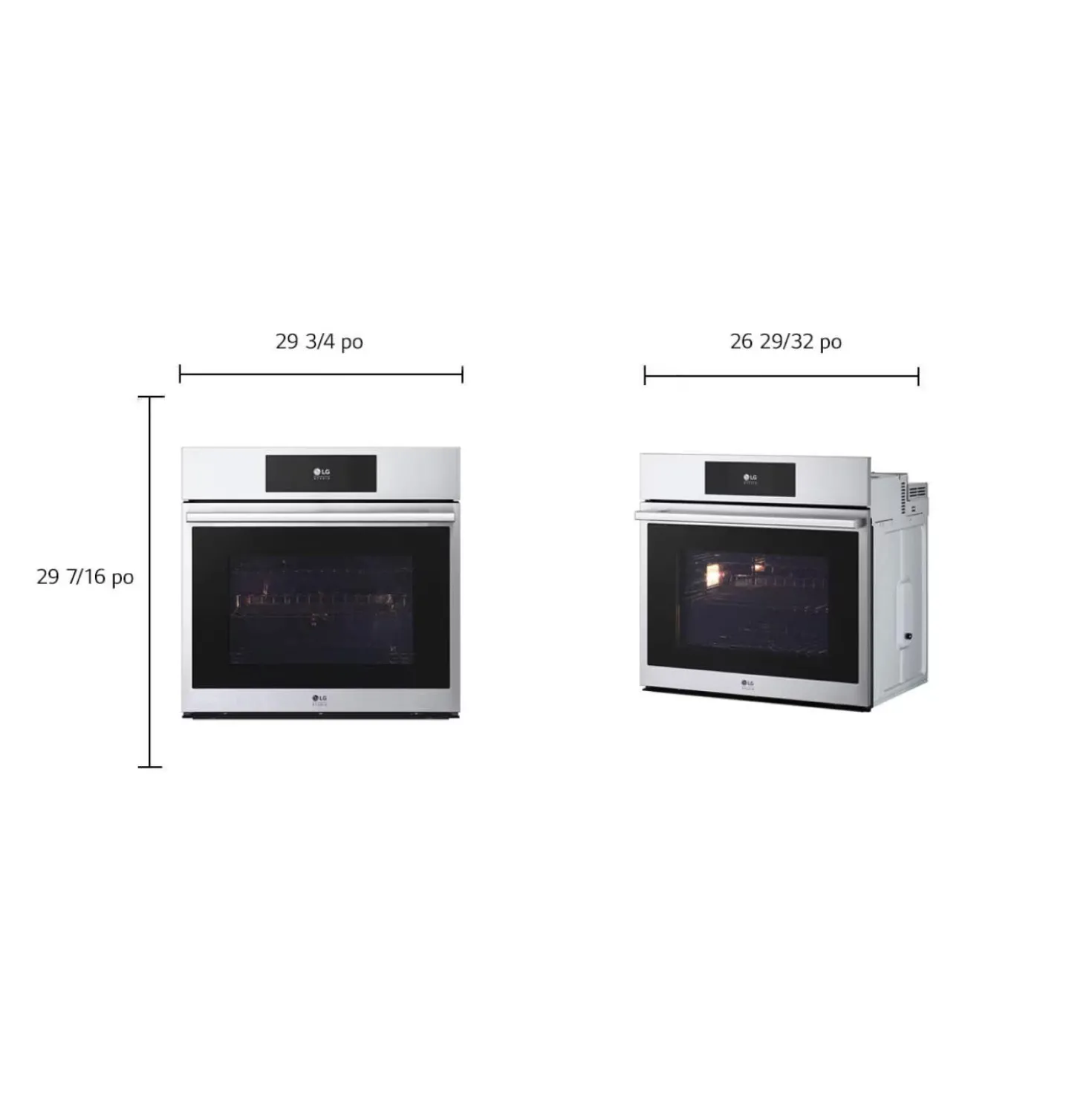 LG STUDIO Four mural Acier inoxydable30"Électrique - WSES4728F