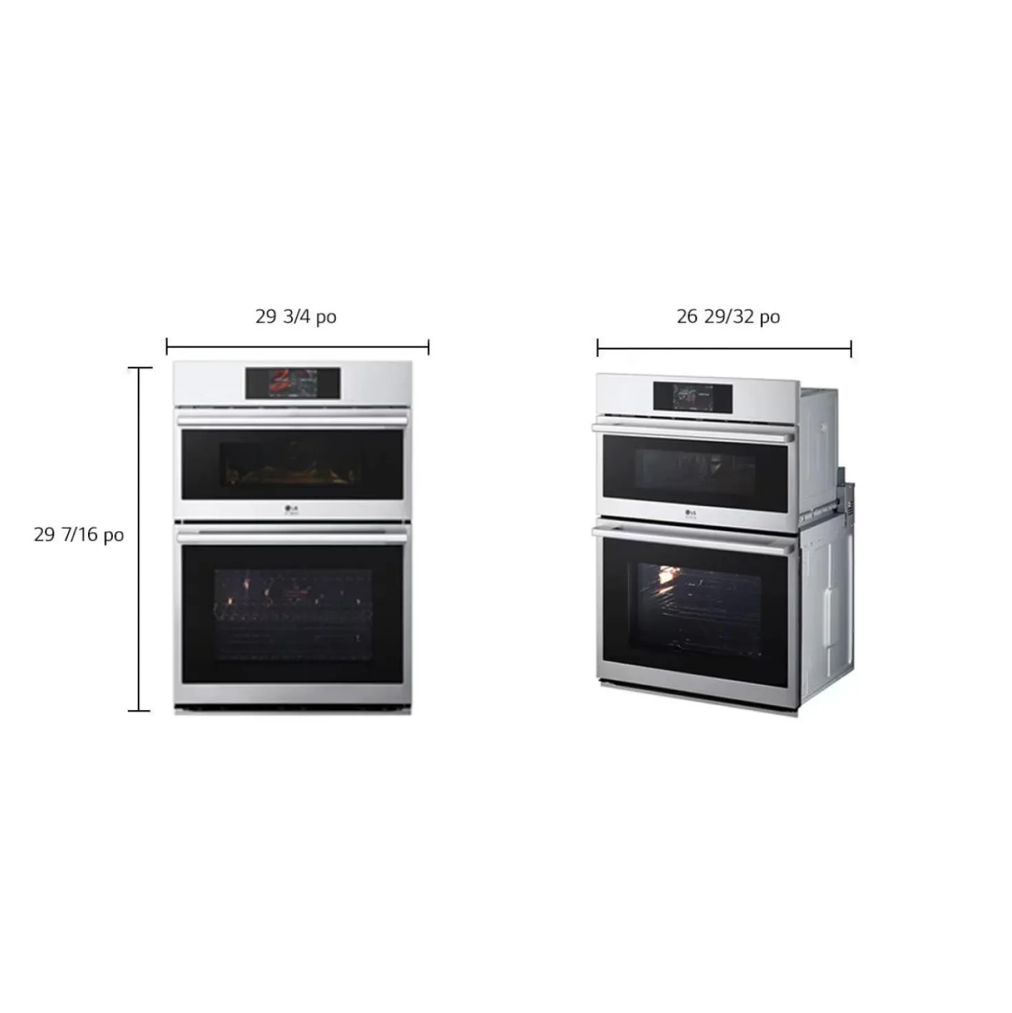 LG STUDIO Four mural double Acier inoxydable30"Électrique - WCES6428F