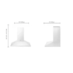 LG STUDIO Hotte cheminée Cheminée Blanc 30