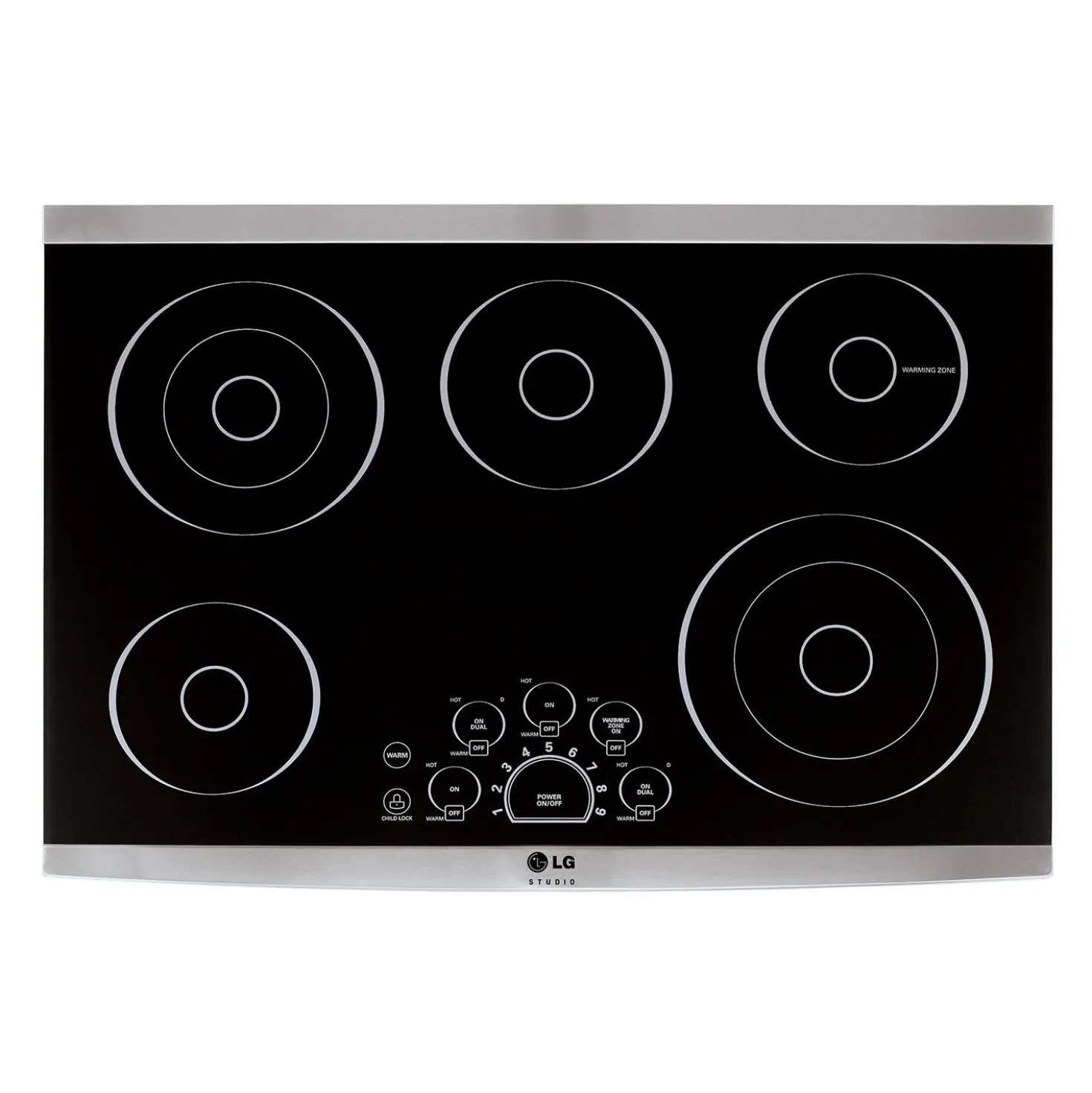 LG STUDIO Plaque de cuisson Vitrocéramique Acier inoxydable 30" Acier inoxydable - LSCE305ST