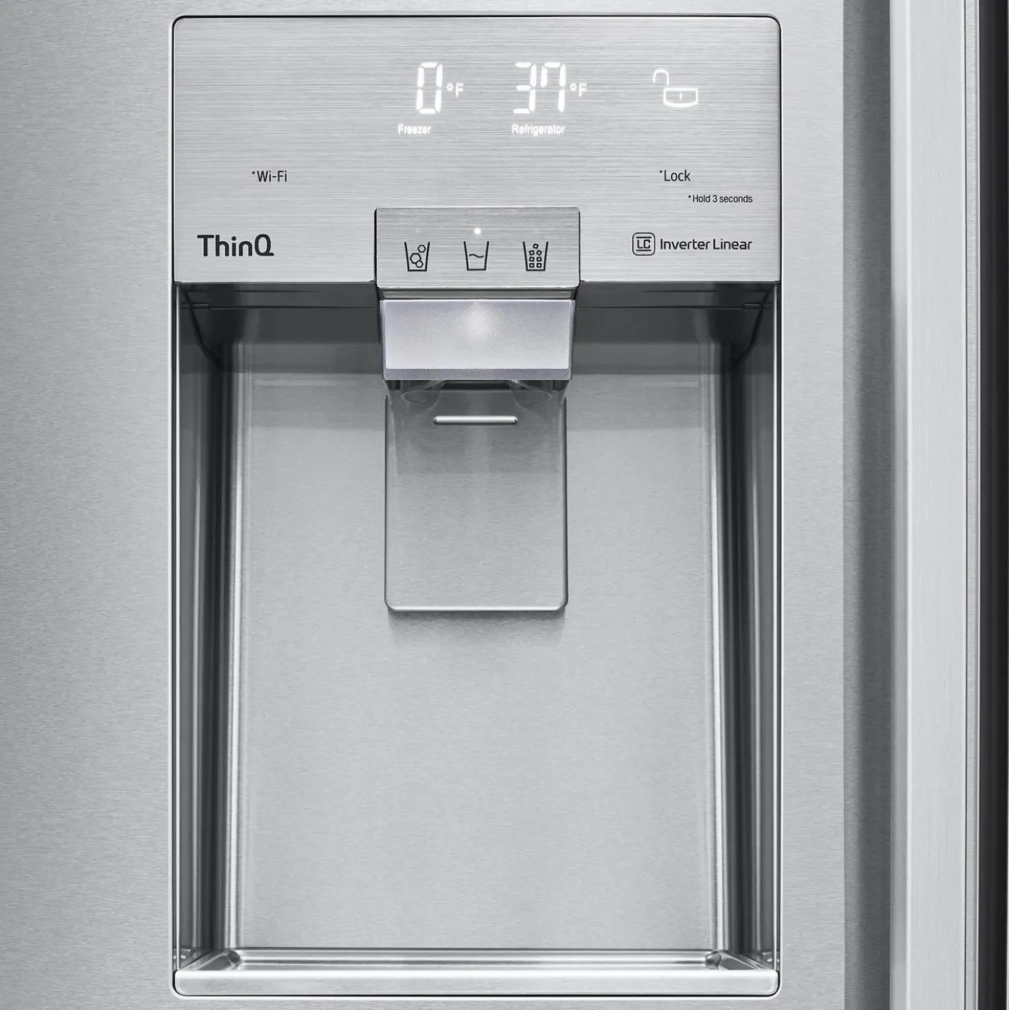 LG STUDIO Réfrigérateur 26 pi3 42 po Acier inoxydable Côte à côte - SRSXB2622S