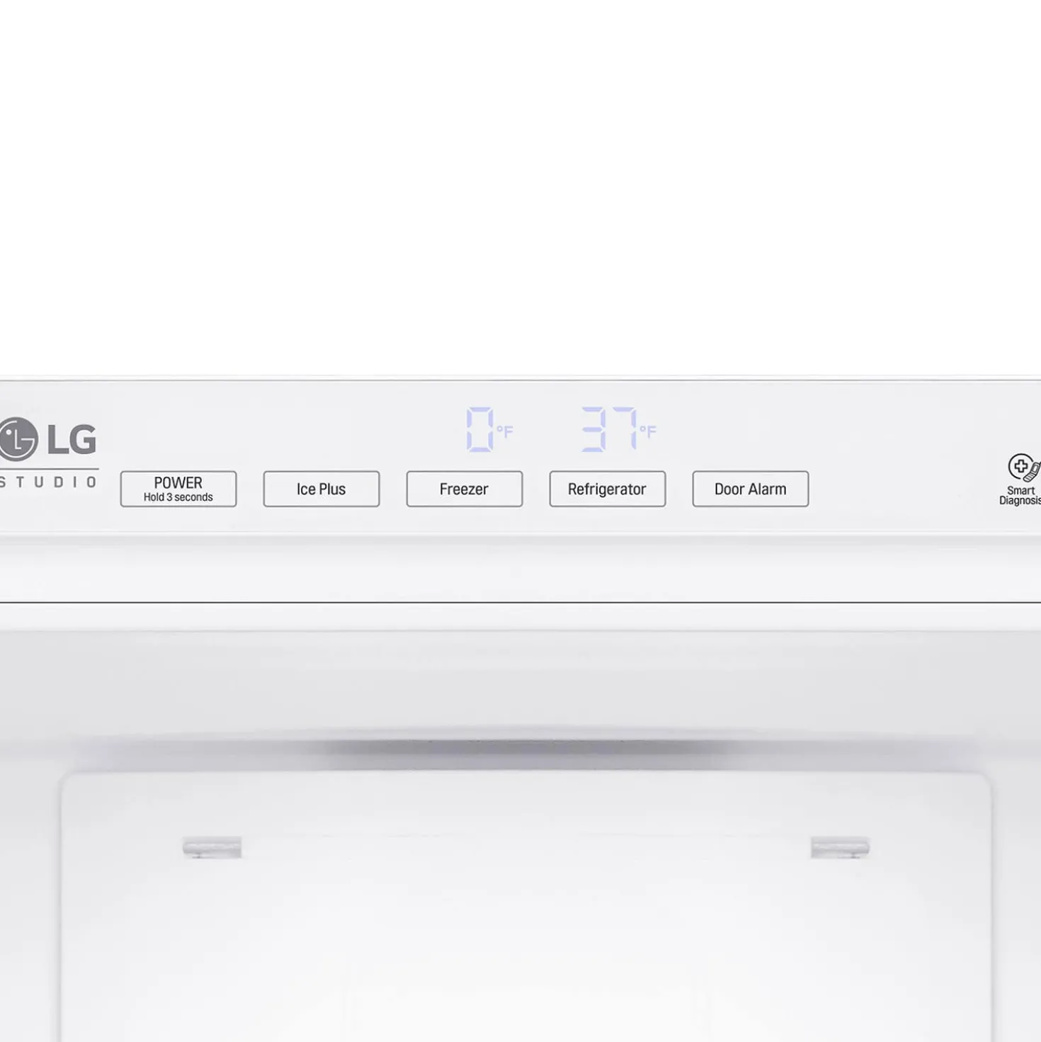 LG STUDIO Réfrigérateur 9 pi3 22 po Blanc Congélateur en bas - LSBNC1021P