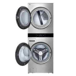 LG STUDIO Tour de lavage, Acier inoxydable, 27", Chargement frontal - SWWE50N3