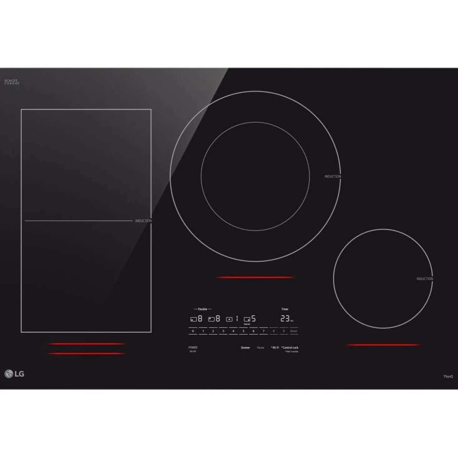 LG Table de cuisson Induction Noir 30" Noir - CBIH3017BE