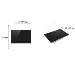 LG Table de cuisson Vitrocéramique Noir 31