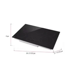 LG Table de cuisson Vitrocéramique Noir 30