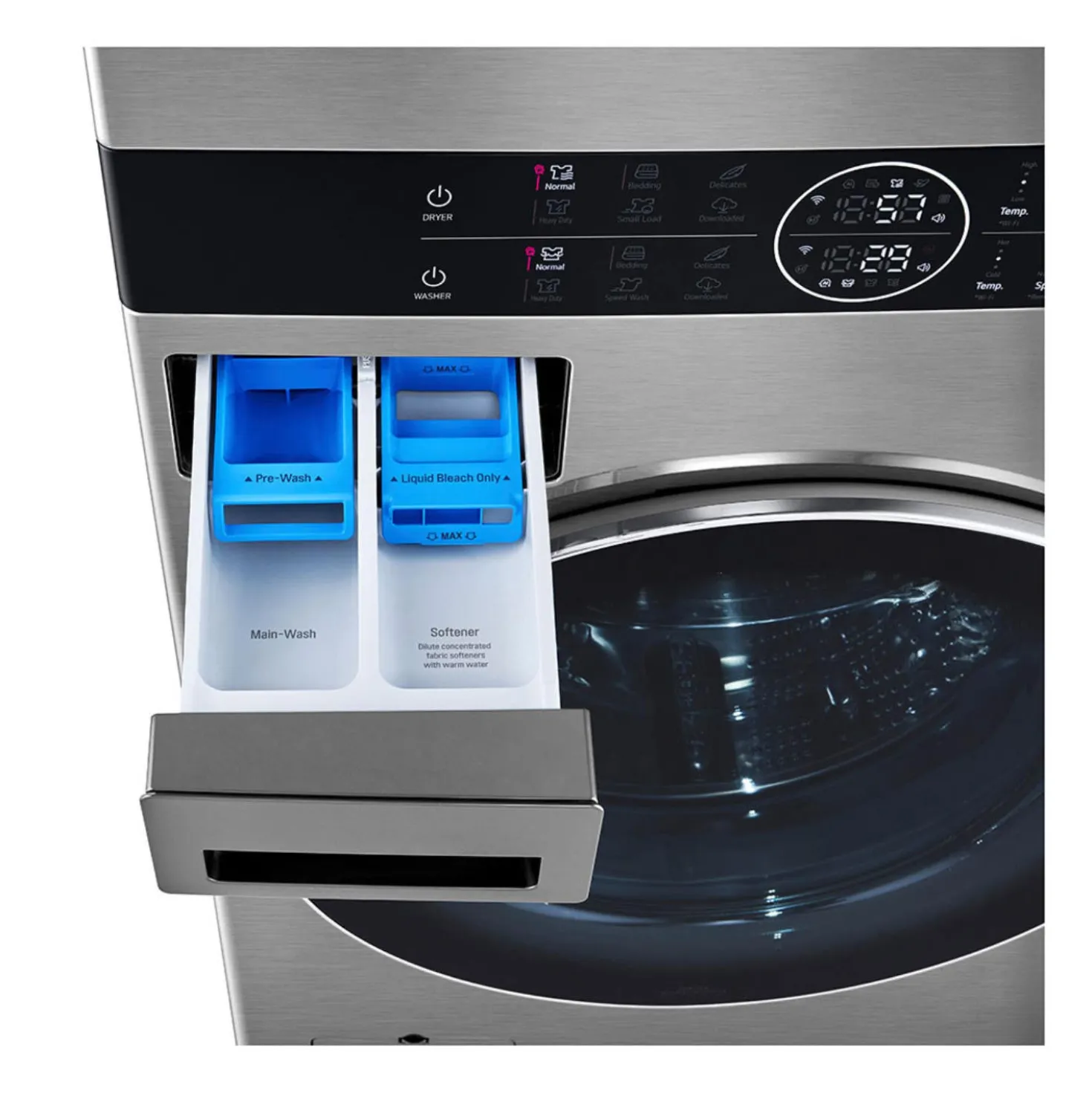 LG Tour de lavage, Acier inoxydable, 27", Chargement frontal - WKEX200HVA