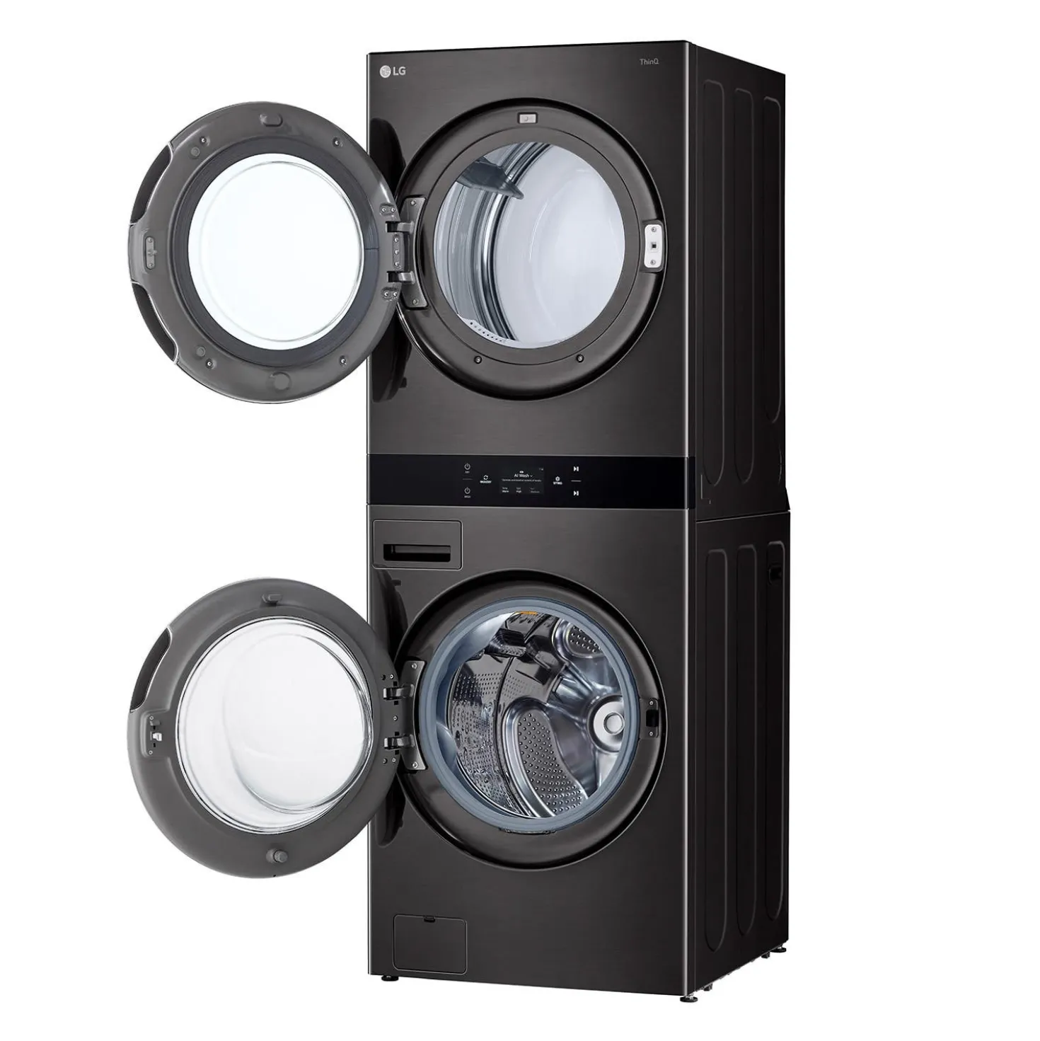 LG Tour de lavage, Acier noir, 27", Chargement frontal - WKEX300HBA