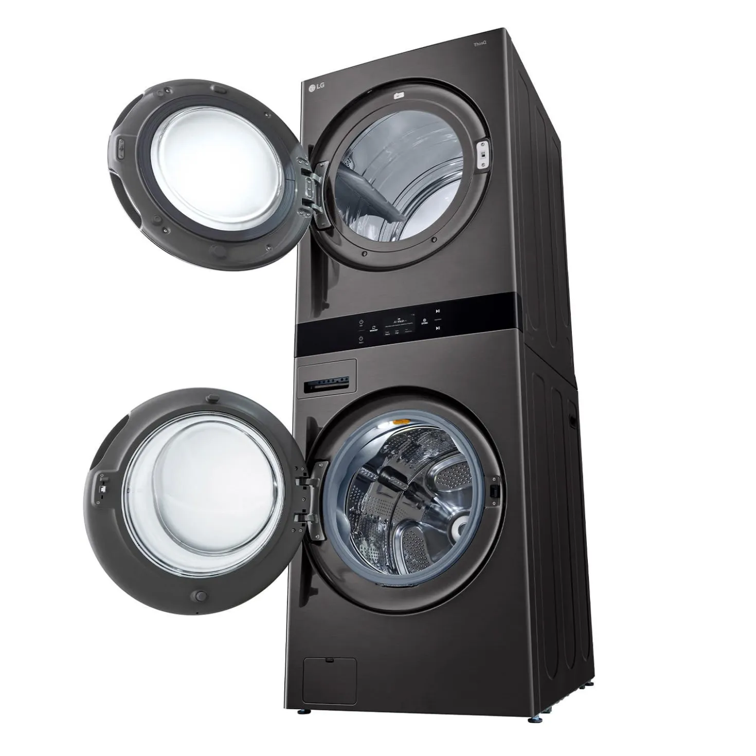 LG Tour de lavage, Acier noir, 27", Chargement frontal - WKEX300HBA