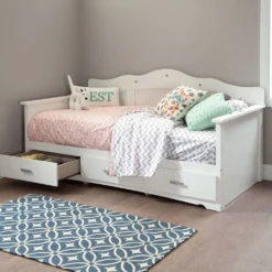 Lit de jour simple avec rangement 3 tiroirs (39