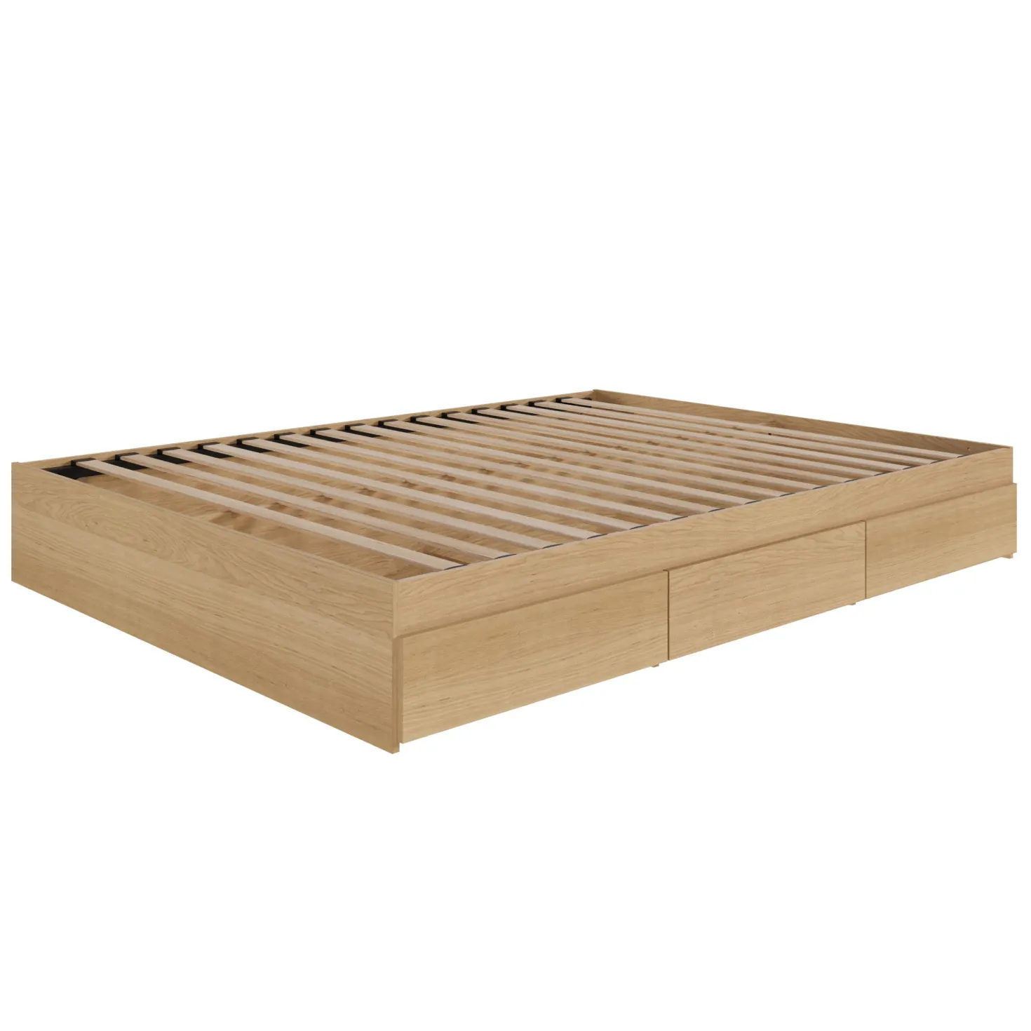 Lit double avec rangement 3 tiroirs (54") - Nexera
