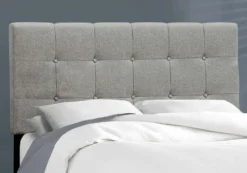 Lit double en tissu avec tête de lit (54