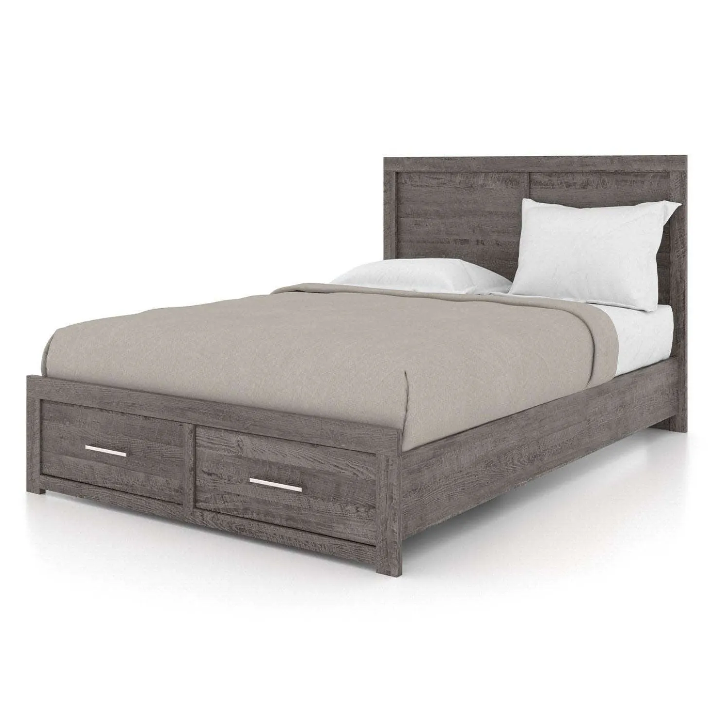 Lit double 54" - gris