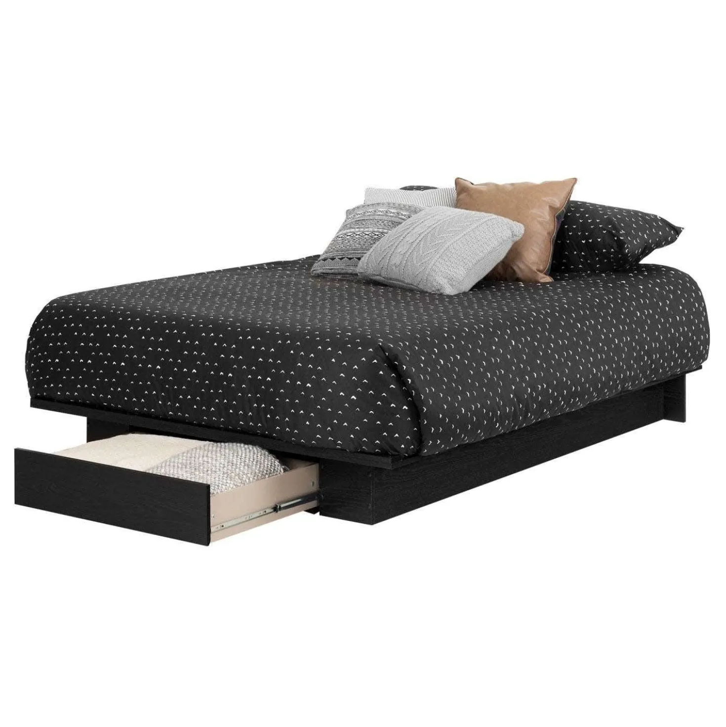 Lit double/queen avec rangement 1 tiroir (54"/60") - South Shore