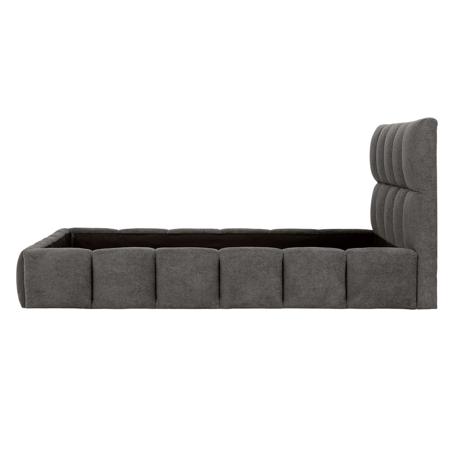 Lit king de style guimauve (78") - gris