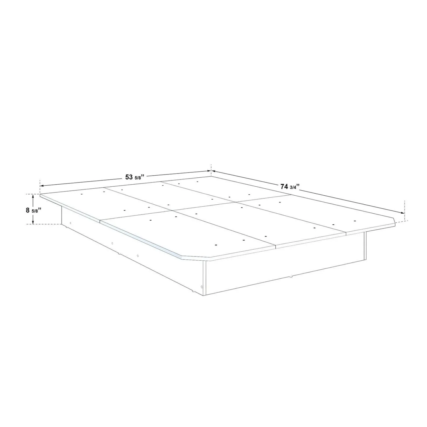 Lit plateforme double (54")