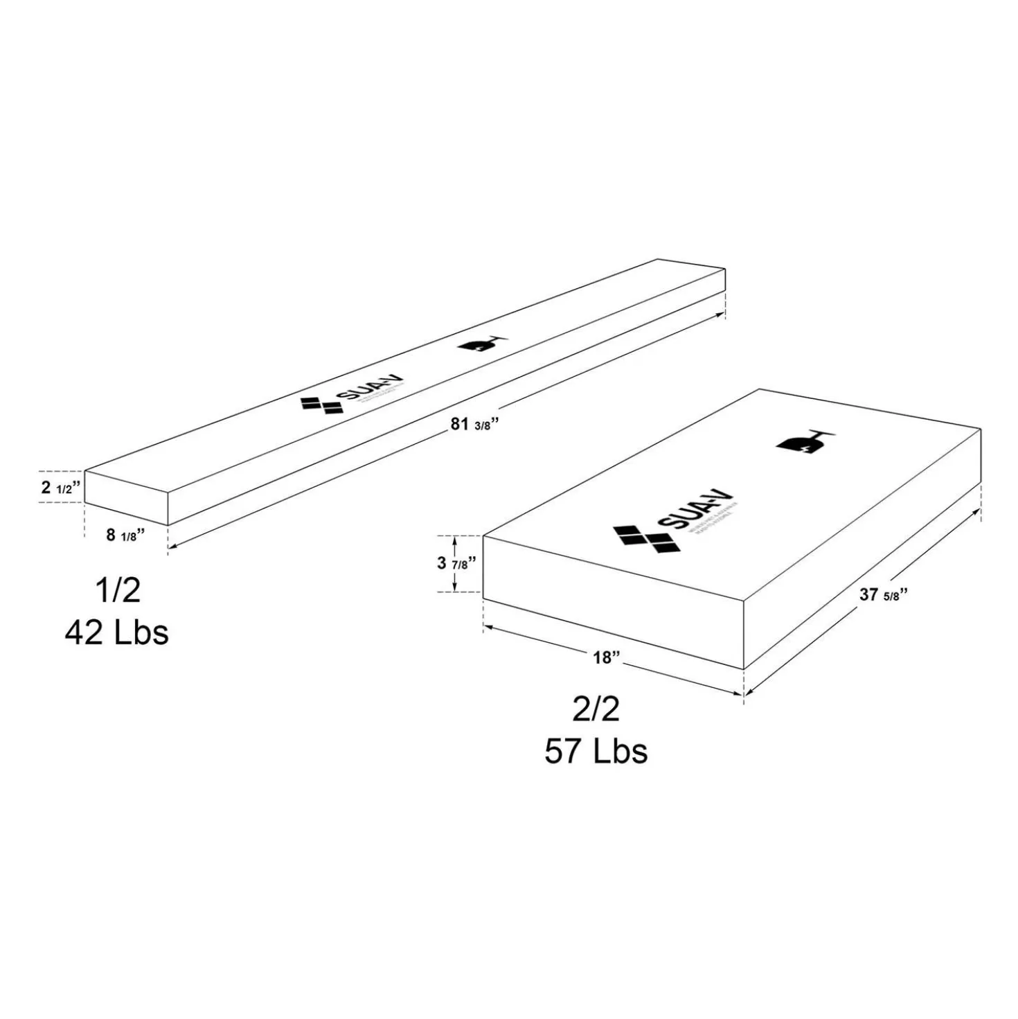 Lit plateforme double (54")