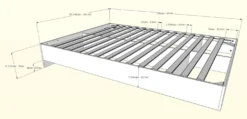 Lit plateforme double et tête de lit (54") - Nexera