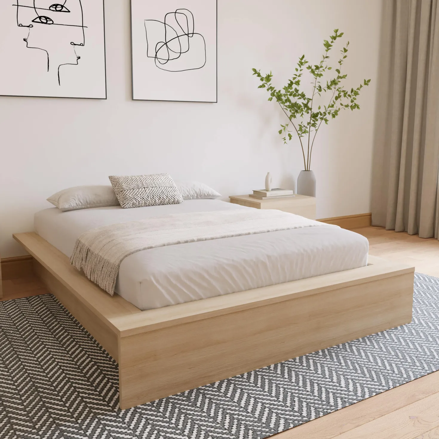 Lit plateforme double (54") - Nexera