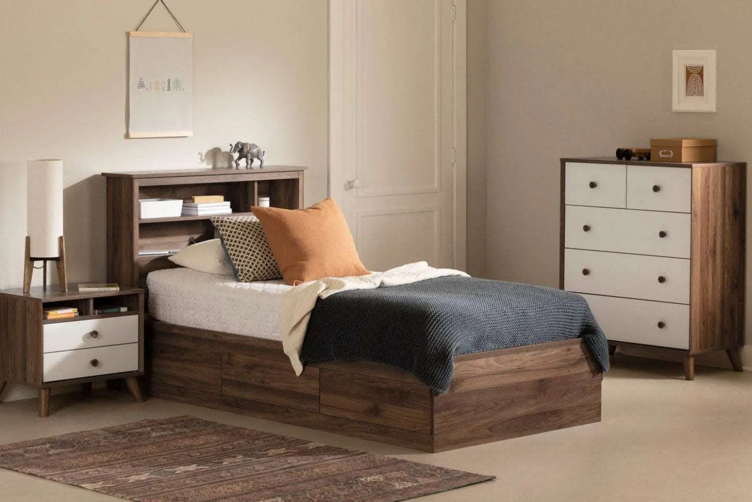 Lit simple avec rangement 3 tiroirs (39") - South Shore
