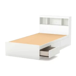 Lit simple avec rangement 3 tiroirs et tête de lit (39") - South Shore