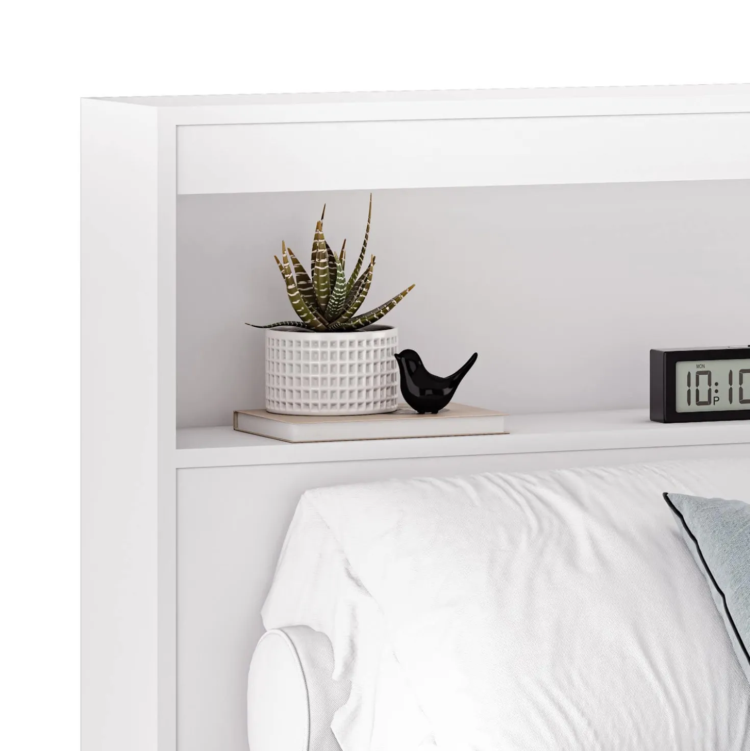 Lit simple avec rangement 3 tiroirs et tête de lit (39")