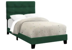 Lit simple en velours avec tête de lit (39")