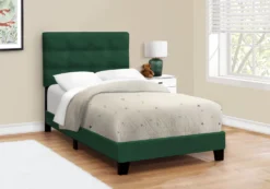 Lit simple en velours avec tête de lit (39")