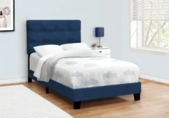 Lit simple en velours avec tête de lit (39")